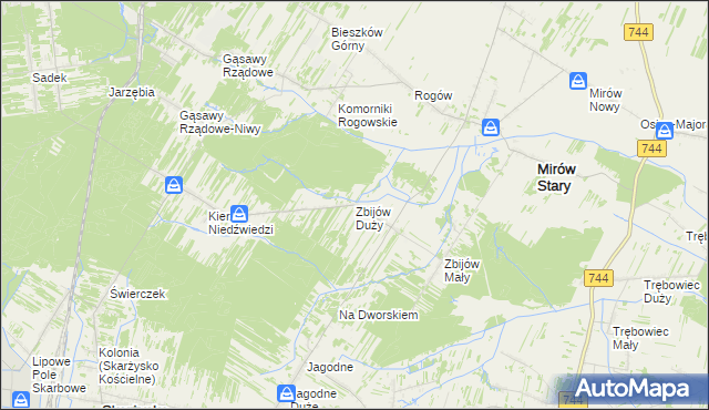 mapa Zbijów Duży, Zbijów Duży na mapie Targeo