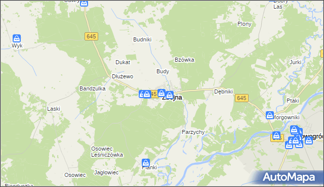 mapa Zbójna, Zbójna na mapie Targeo