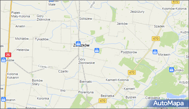 mapa Zborów gmina Żelazków, Zborów gmina Żelazków na mapie Targeo