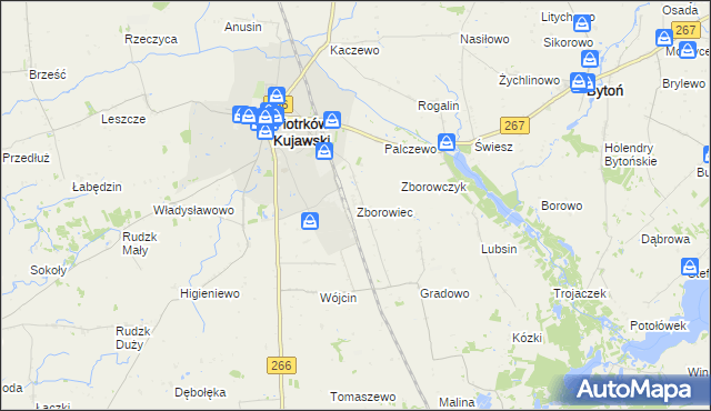 mapa Zborowiec, Zborowiec na mapie Targeo