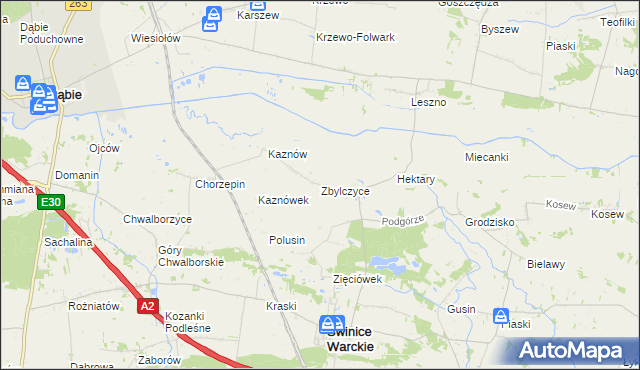 mapa Zbylczyce, Zbylczyce na mapie Targeo