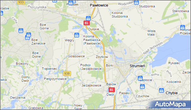 mapa Zbytków, Zbytków na mapie Targeo
