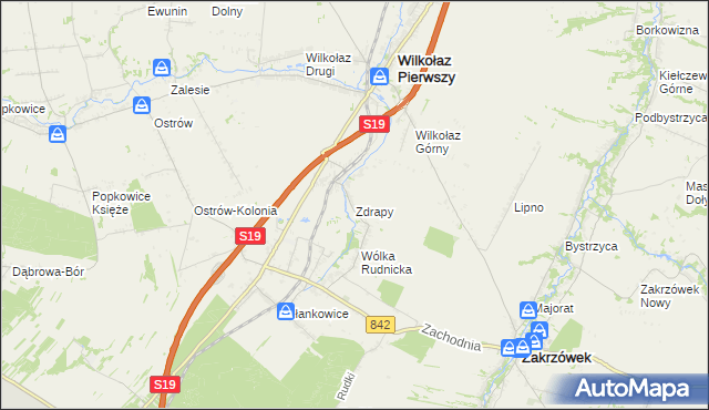 mapa Zdrapy gmina Wilkołaz, Zdrapy gmina Wilkołaz na mapie Targeo