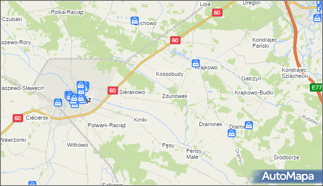 mapa Zdunówek, Zdunówek na mapie Targeo