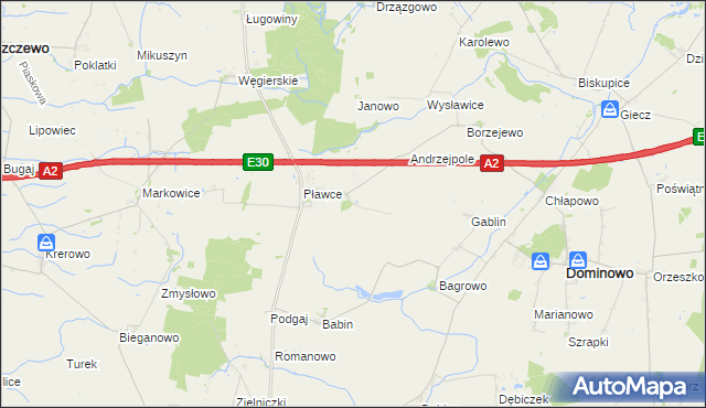 mapa Zdziechowice gmina Środa Wielkopolska, Zdziechowice gmina Środa Wielkopolska na mapie Targeo