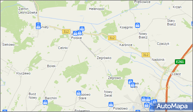 mapa Żegrówko, Żegrówko na mapie Targeo