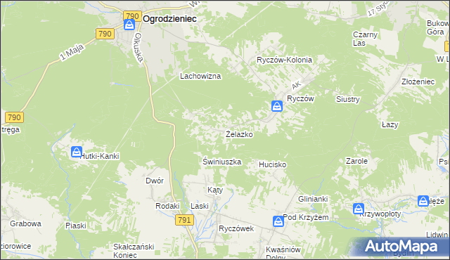 mapa Żelazko, Żelazko na mapie Targeo