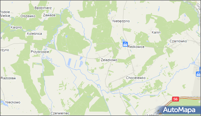 mapa Żelazkowo gmina Nowa Wieś Lęborska, Żelazkowo gmina Nowa Wieś Lęborska na mapie Targeo