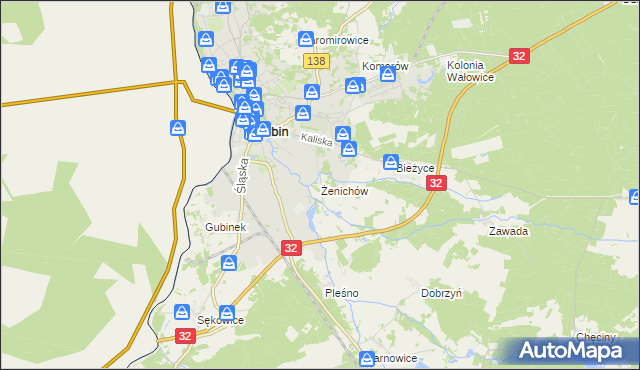 mapa Żenichów, Żenichów na mapie Targeo