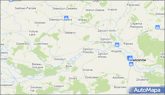 mapa Zgliczyn Pobodzy, Zgliczyn Pobodzy na mapie Targeo