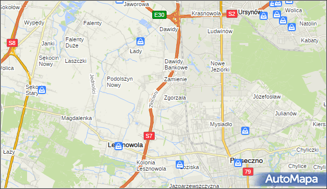 mapa Zgorzała, Zgorzała na mapie Targeo