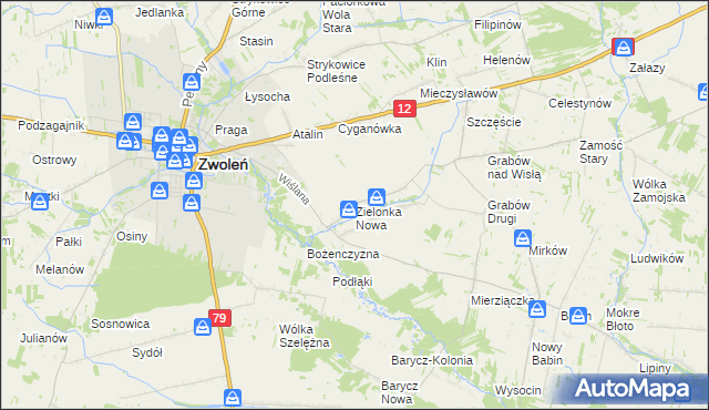 mapa Zielonka Nowa, Zielonka Nowa na mapie Targeo