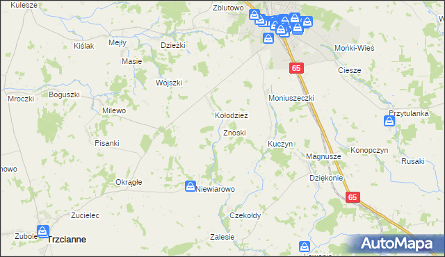 mapa Znoski, Znoski na mapie Targeo