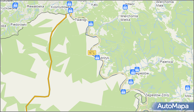 mapa Zubrzyk, Zubrzyk na mapie Targeo
