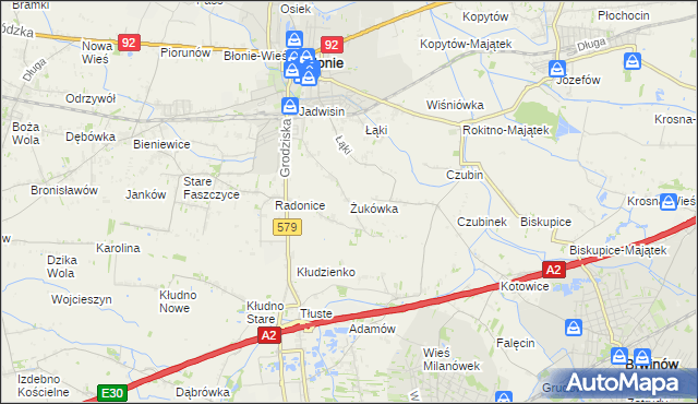 mapa Żukówka, Żukówka na mapie Targeo