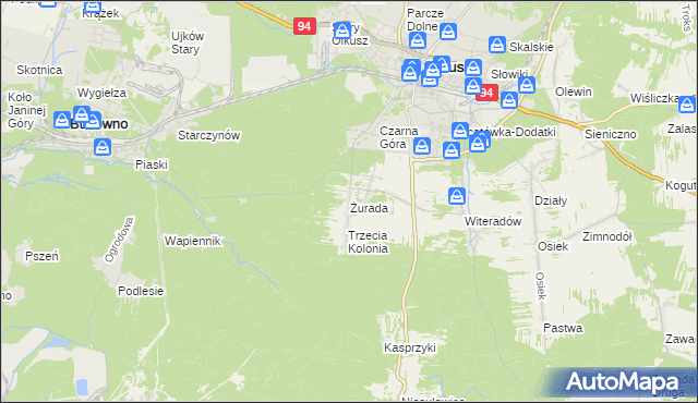 mapa Żurada, Żurada na mapie Targeo
