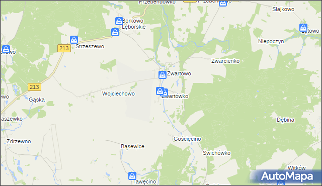 mapa Zwartówko, Zwartówko na mapie Targeo
