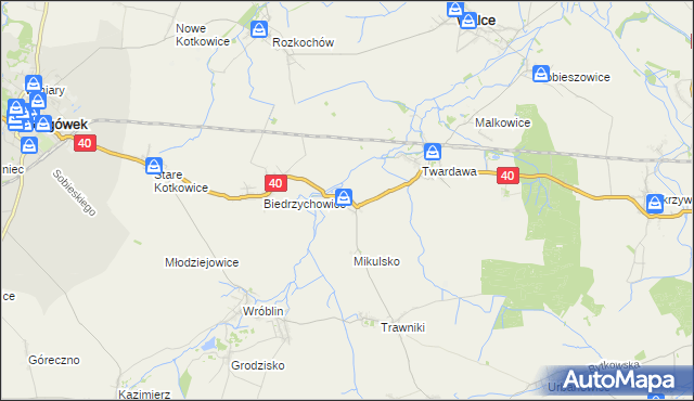 mapa Zwiastowice, Zwiastowice na mapie Targeo