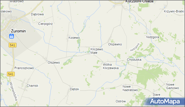 mapa Kliczewo Duże, Kliczewo Duże na mapie Targeo