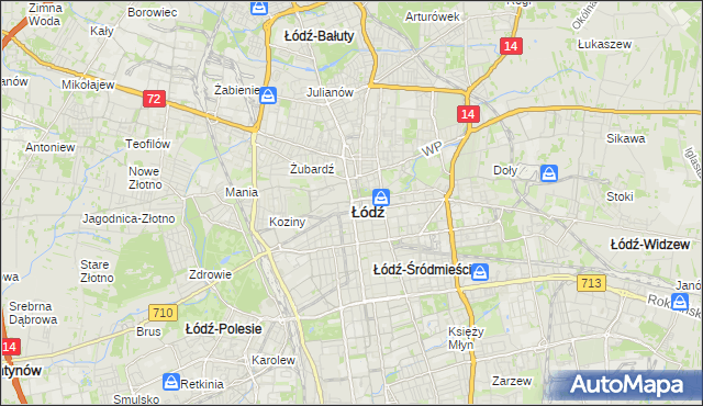 mapa Łodzi, Łódź na mapie Targeo
