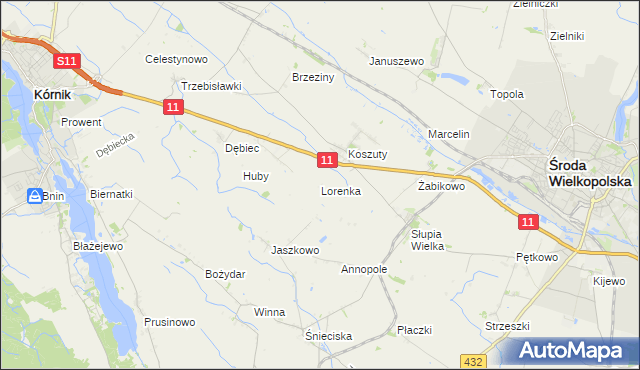 mapa Lorenka, Lorenka na mapie Targeo
