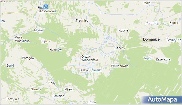 mapa Olszyc Szlachecki, Olszyc Szlachecki na mapie Targeo