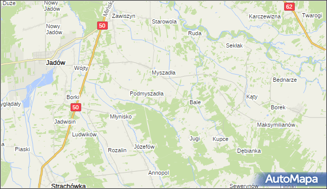 mapa Podbale, Podbale na mapie Targeo