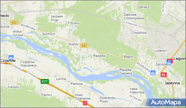 mapa Rajszew, Rajszew na mapie Targeo