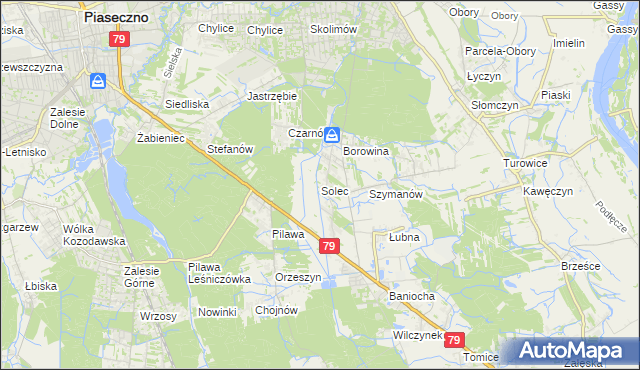 mapa Solec gmina Góra Kalwaria, Solec gmina Góra Kalwaria na mapie Targeo