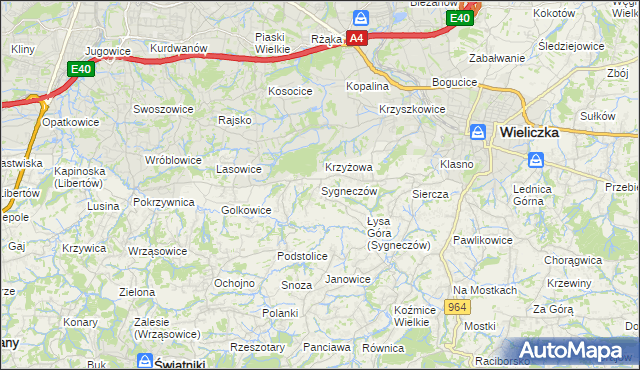 mapa Sygneczów, Sygneczów na mapie Targeo