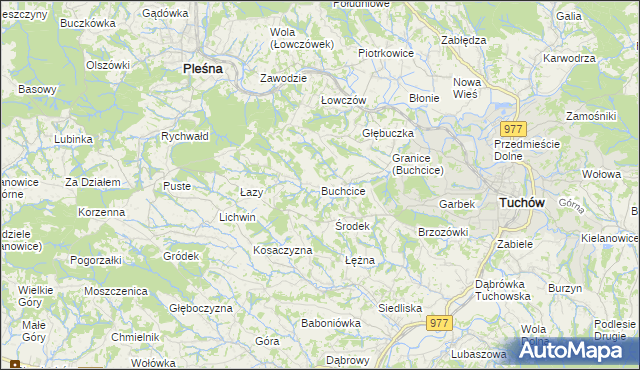 mapa Buchcice, Buchcice na mapie Targeo