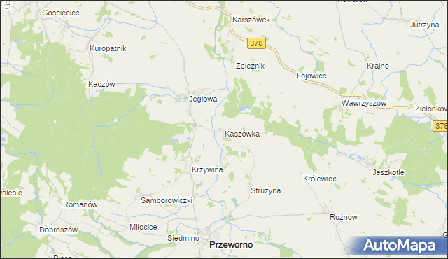 mapa Kaszówka, Kaszówka na mapie Targeo