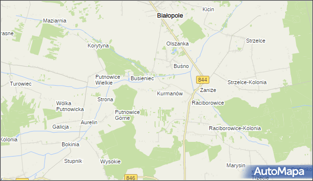 mapa Kurmanów, Kurmanów na mapie Targeo