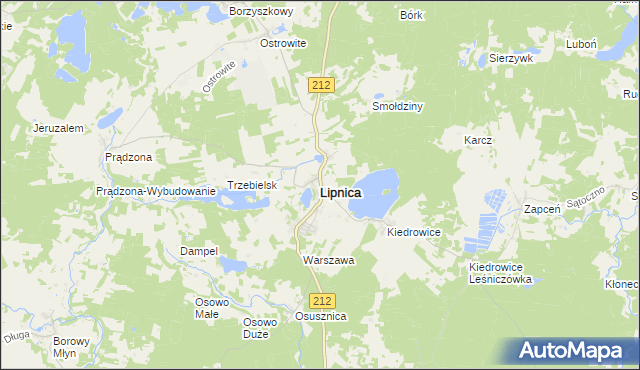 mapa Lipnica powiat bytowski, Lipnica powiat bytowski na mapie Targeo