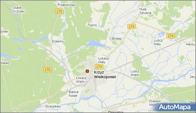 mapa Łokacz Mały, Łokacz Mały na mapie Targeo