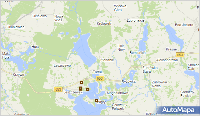 mapa Piertanie, Piertanie na mapie Targeo
