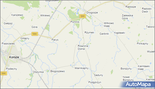 mapa Równina Dolna, Równina Dolna na mapie Targeo