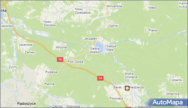 mapa Leśniczówka Krzyżówki, Leśniczówka Krzyżówki na mapie Targeo