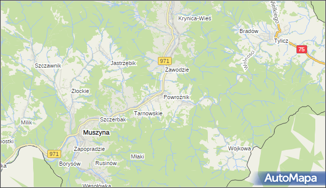 mapa Powroźnik, Powroźnik na mapie Targeo