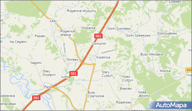 mapa Kisielnica, Kisielnica na mapie Targeo