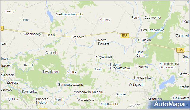 mapa Przywitowo, Przywitowo na mapie Targeo