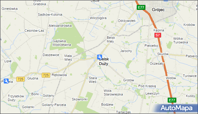 mapa Belsk Duży, Belsk Duży na mapie Targeo