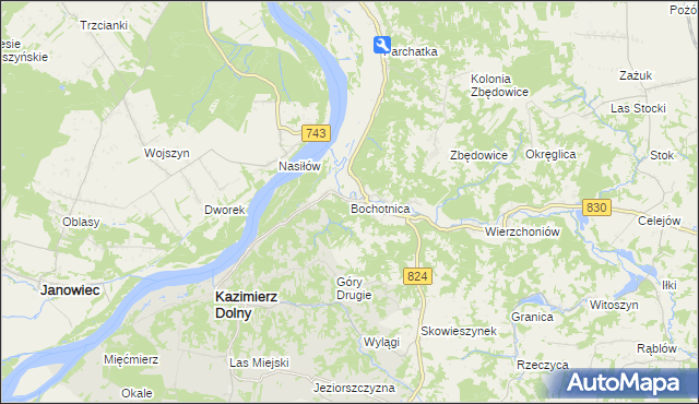 mapa Bochotnica, Bochotnica na mapie Targeo