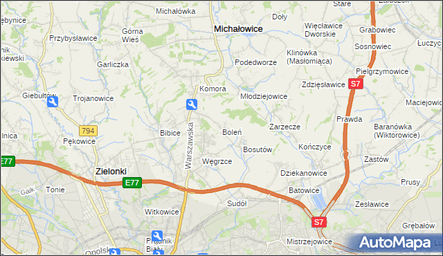 mapa Boleń, Boleń na mapie Targeo
