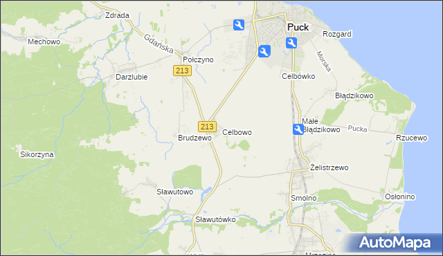 mapa Celbowo, Celbowo na mapie Targeo