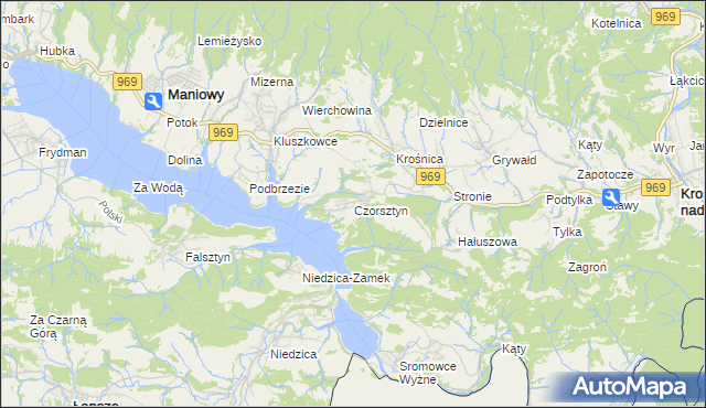 mapa Czorsztyn, Czorsztyn na mapie Targeo