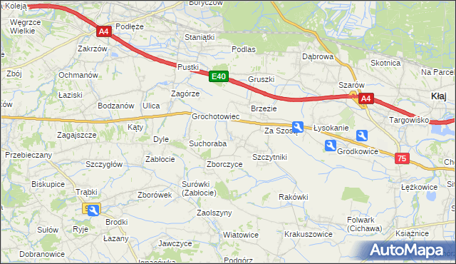 mapa Czyżów gmina Gdów, Czyżów gmina Gdów na mapie Targeo