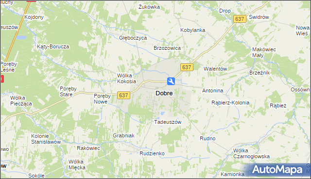 mapa Dobre powiat miński, Dobre powiat miński na mapie Targeo