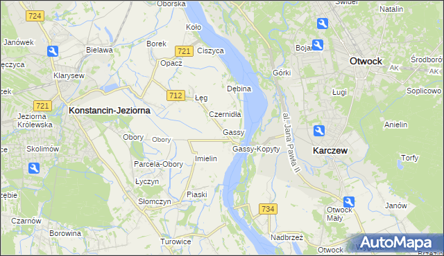 mapa Gassy, Gassy na mapie Targeo