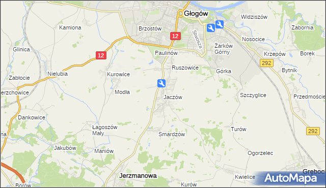 mapa Jaczów, Jaczów na mapie Targeo